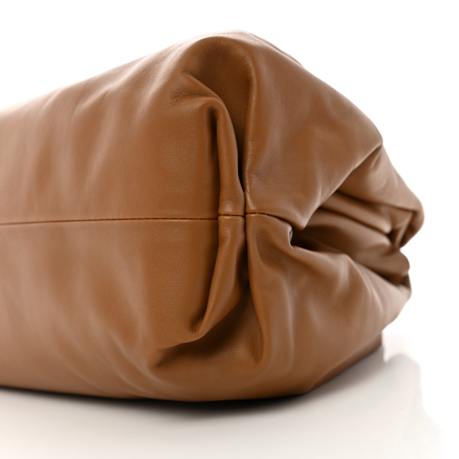 Bottega Veneta Smooth Butter Calf The Pouch Oversized Clutch Teak 10 of 11
