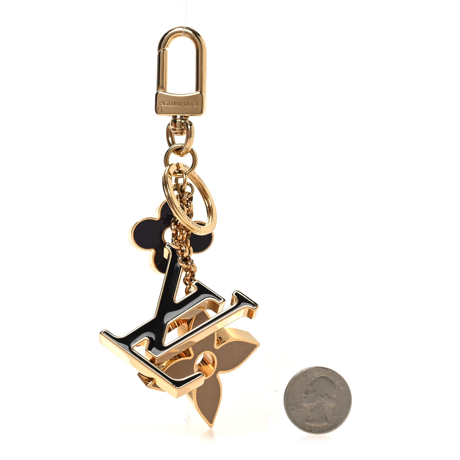 Louis Vuitton Metal Enamel Fleur De Monogram Bag Charm 2 of 4