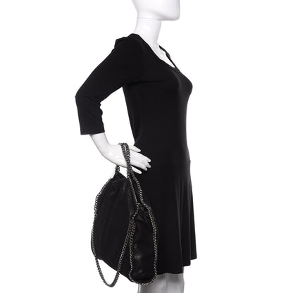 Stella McCartney Shaggy Deer Falabella Fold Over Tote Black 3 of 10