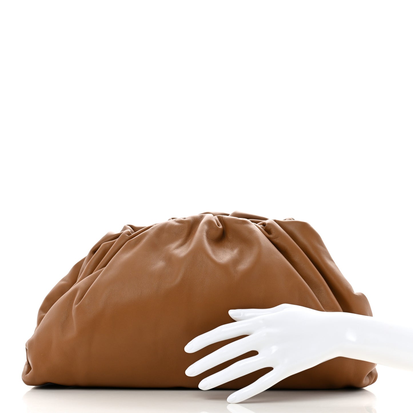 Smooth Butter Calf The Pouch Oversized Clutch Teak