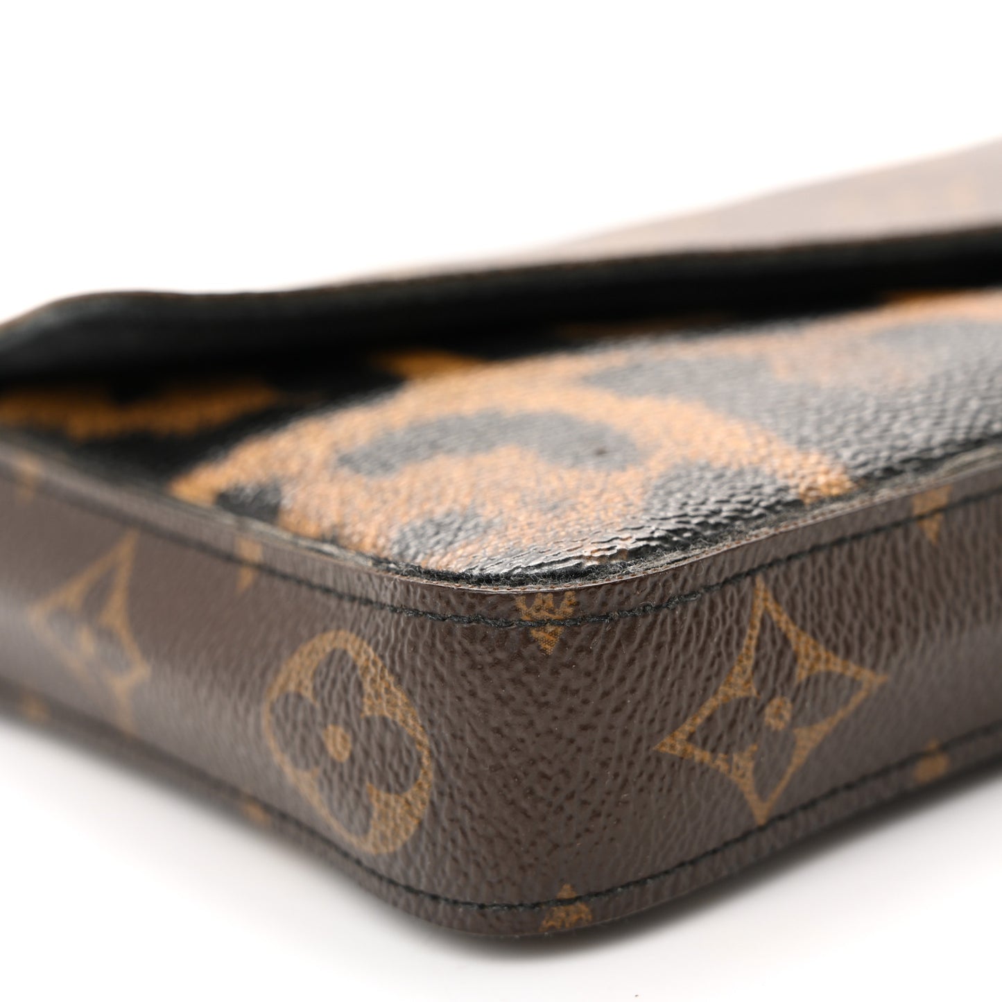 Monogram Animal Print Pochette Felicie Chain Wallet