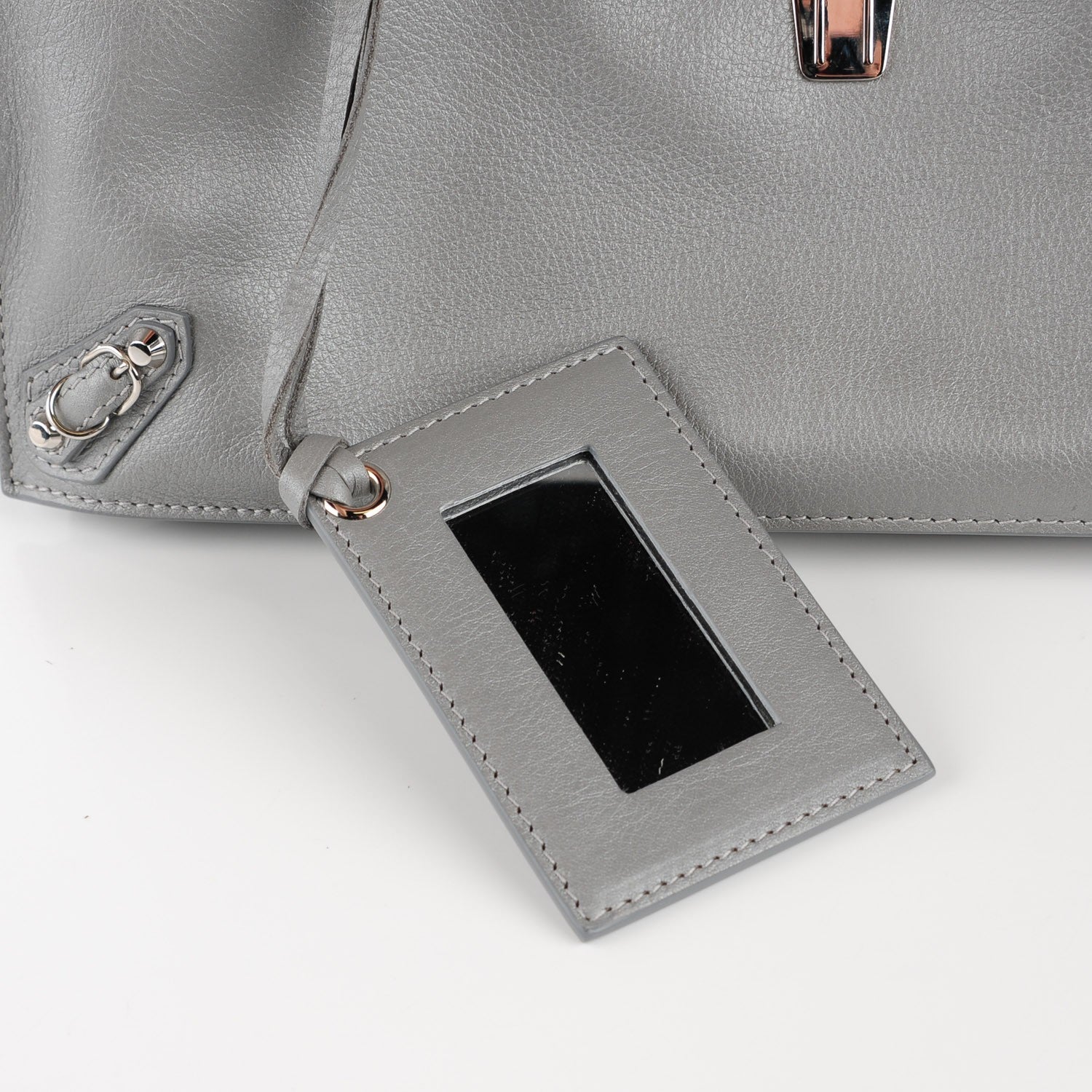 Balenciaga Veau Papier Sight Clutch Gris Metal 6 of 11