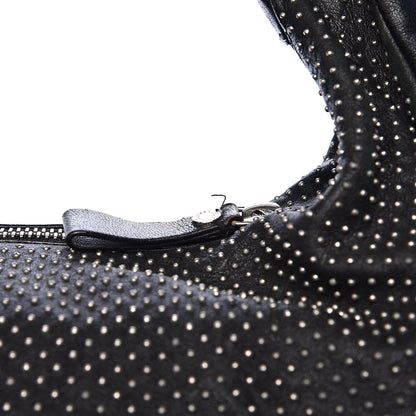 Jimmy Choo Lambskin Studded Solar Hobo Black 12 of 13