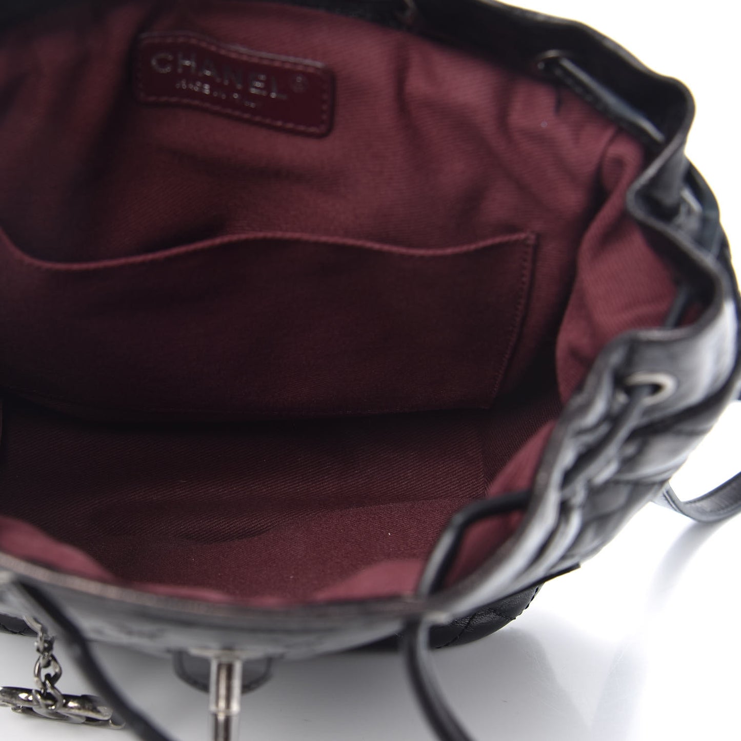 Glazed Calfskin Quilted Small Salzburg Mountain Backpack Black