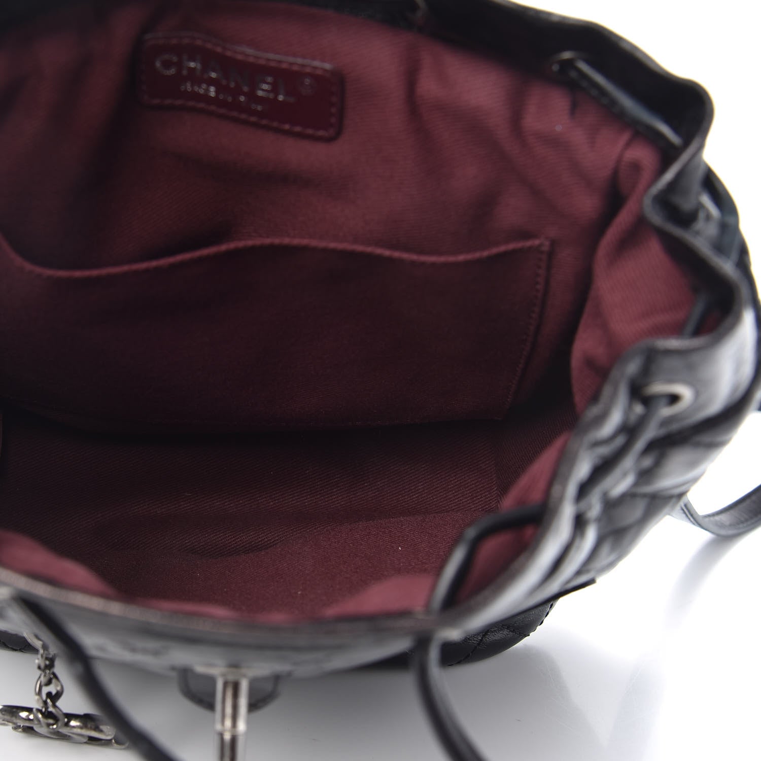 Chanel Glazed Calfskin Quilted Small Salzburg Mountain Backpack Black 5 of 10