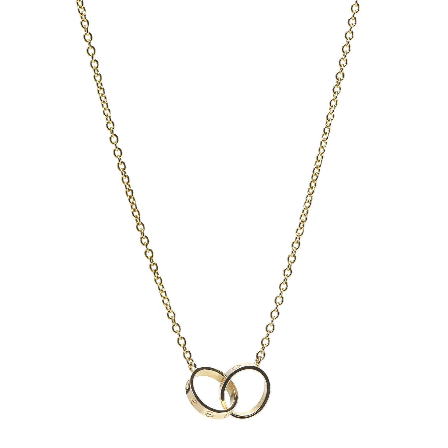 18K Yellow Gold Interlocking LOVE Necklace