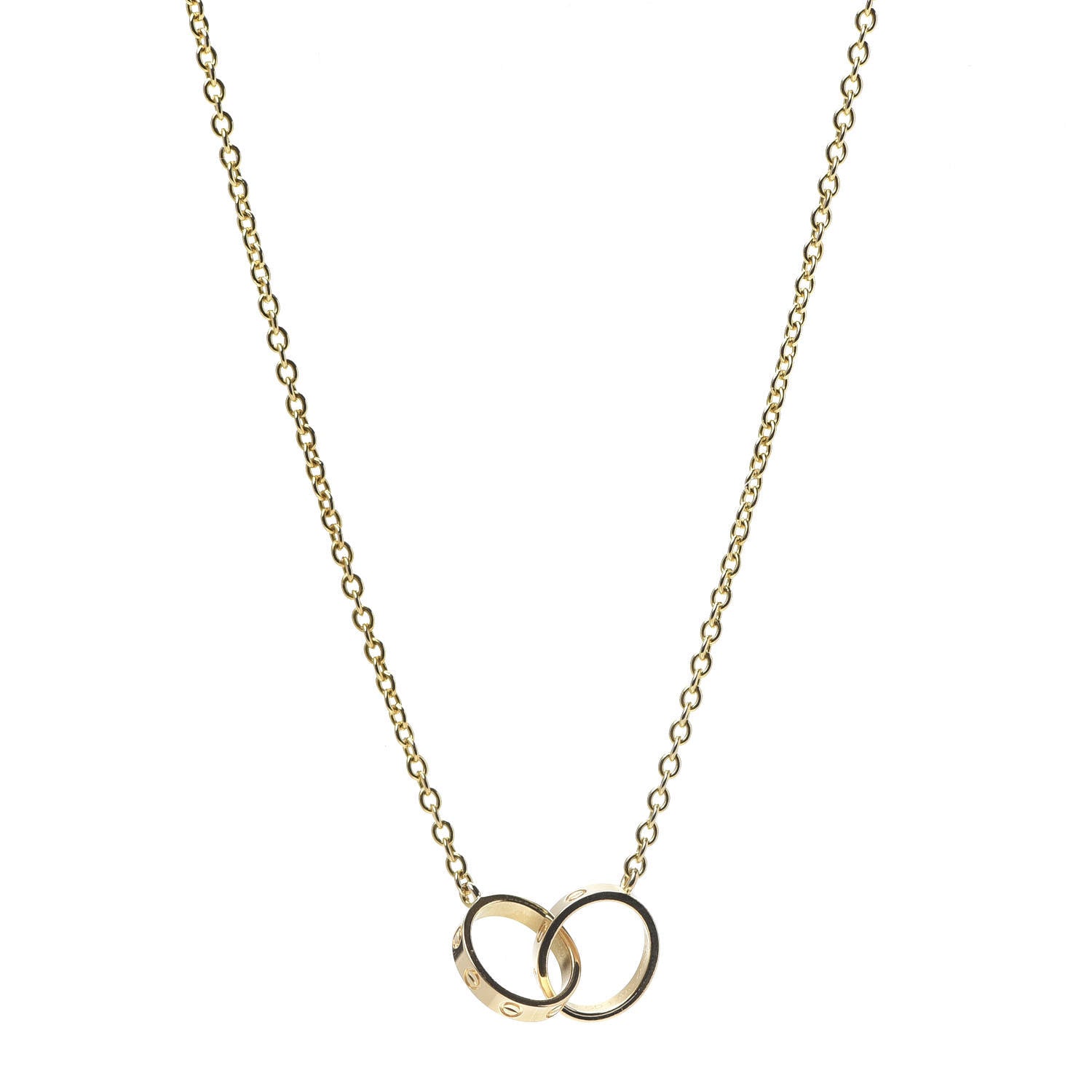 Cartier 18K Yellow Gold Interlocking LOVE Necklace 1 of 7