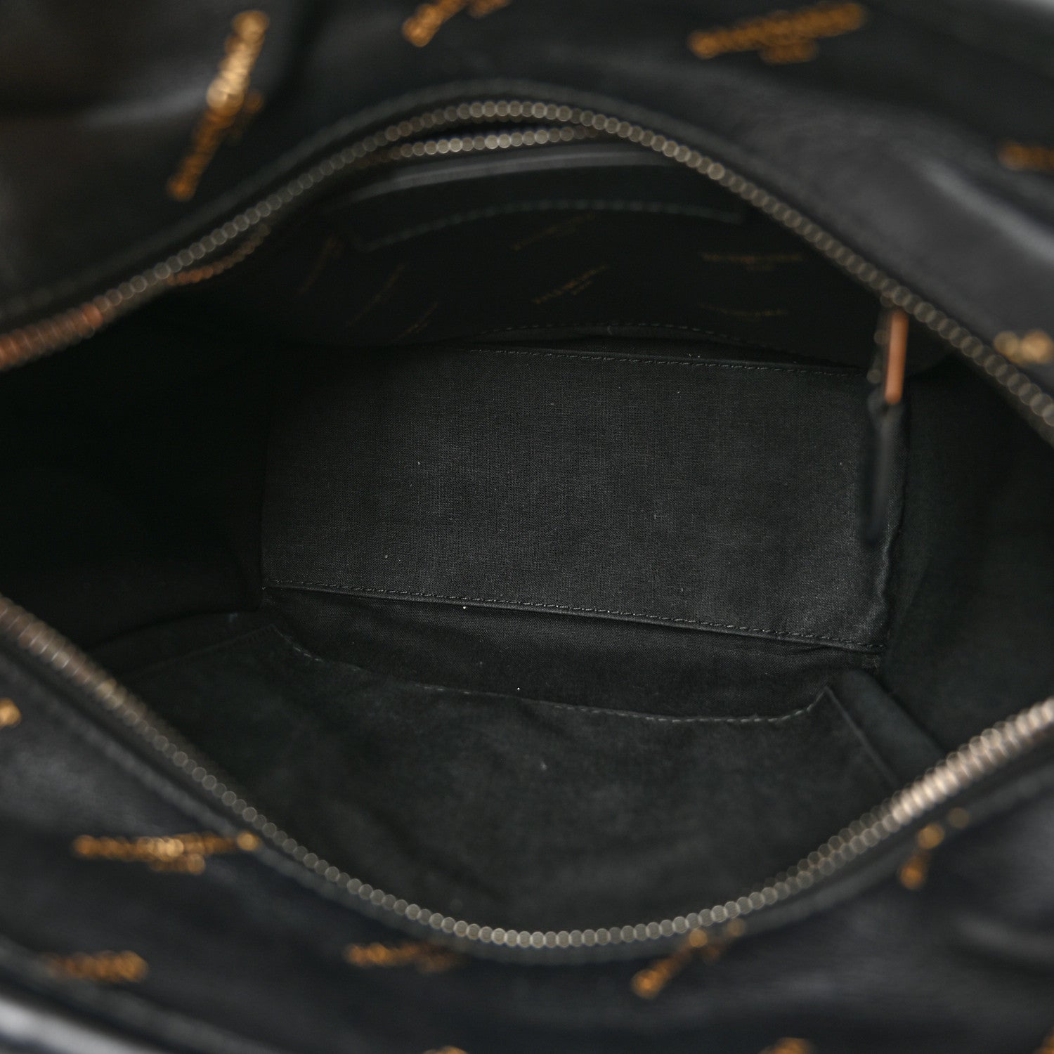 Balenciaga Calfskin Allover Logo XS Bazar Shopper Tote Black Gold 5 of 12