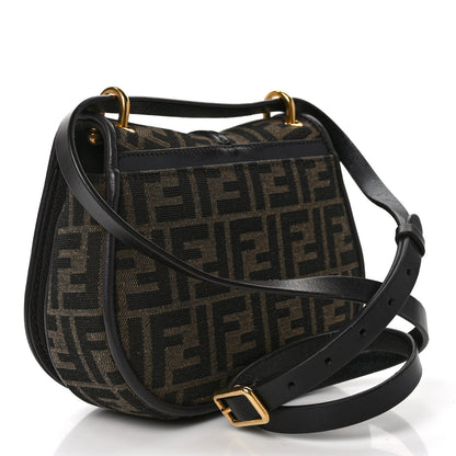 Fendi Fabric Jacquard Vitello Cher Cuoio FF 1974 Small Fendi C'mon Tobacco Moro Ebano 3 of 8