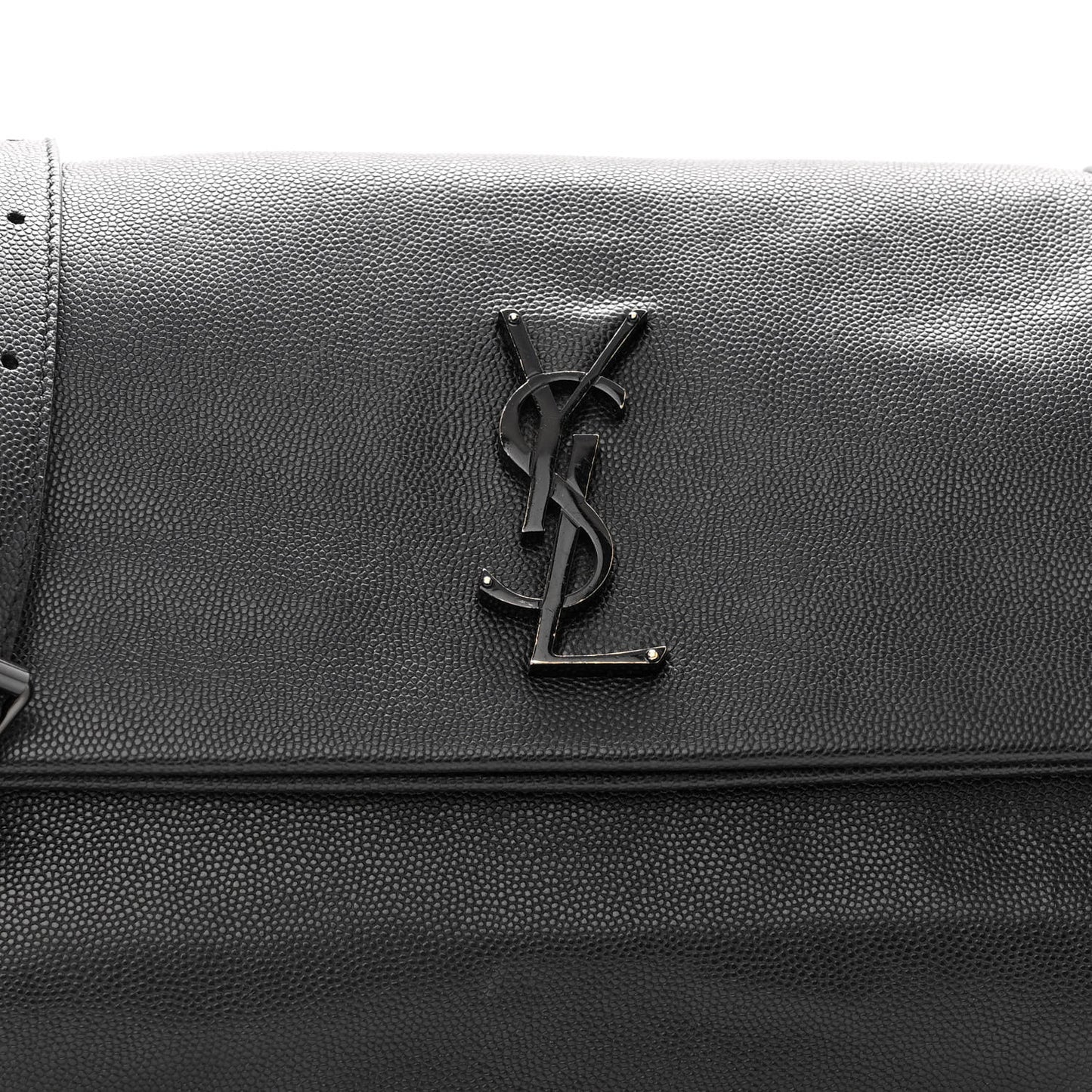 Grain De Poudre Medium West Hollywood Monogram Fold-Over Black