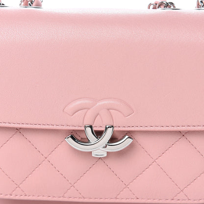 Chanel Lambskin Quilted CC Box Flap Light Pink 11 of 13
