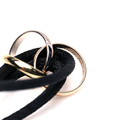 Cartier 18K Pink Yellow White Gold Trinity Adjustable Cord Bracelet Black 7 of 8