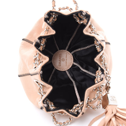 Chanel Lambskin Satin Mini Drawstring Tassel Shoulder Bag Rose Clair 5 of 10