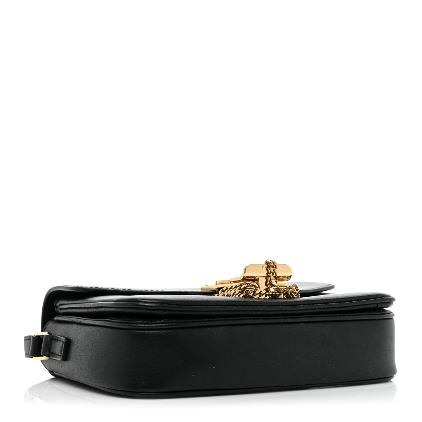 Shiny Calfskin Small Pampille C Bag Black