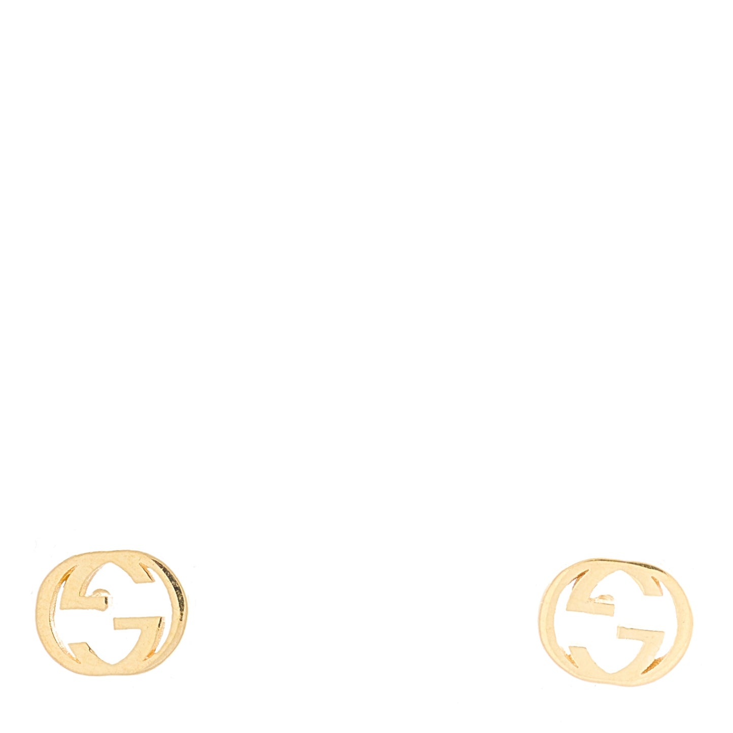 18K Yellow Gold Interlocking G Stud Earrings