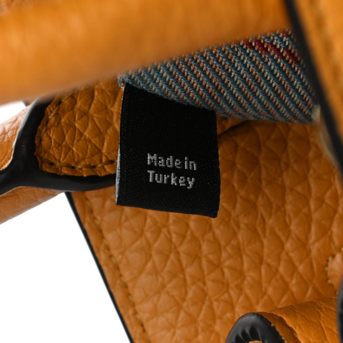 Heavy Grain Calfskin Small Belted Bayswater Tote Deep Amber