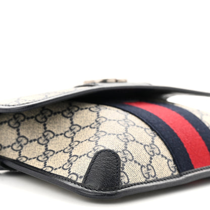 Gucci GG Supreme Monogram Web Small Ophidia Belt Bag 90 36 Beige Navy 9 of 12