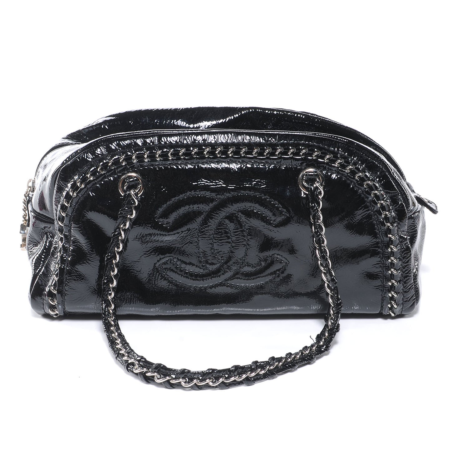 Patent Luxe Ligne Medium Bowler Black