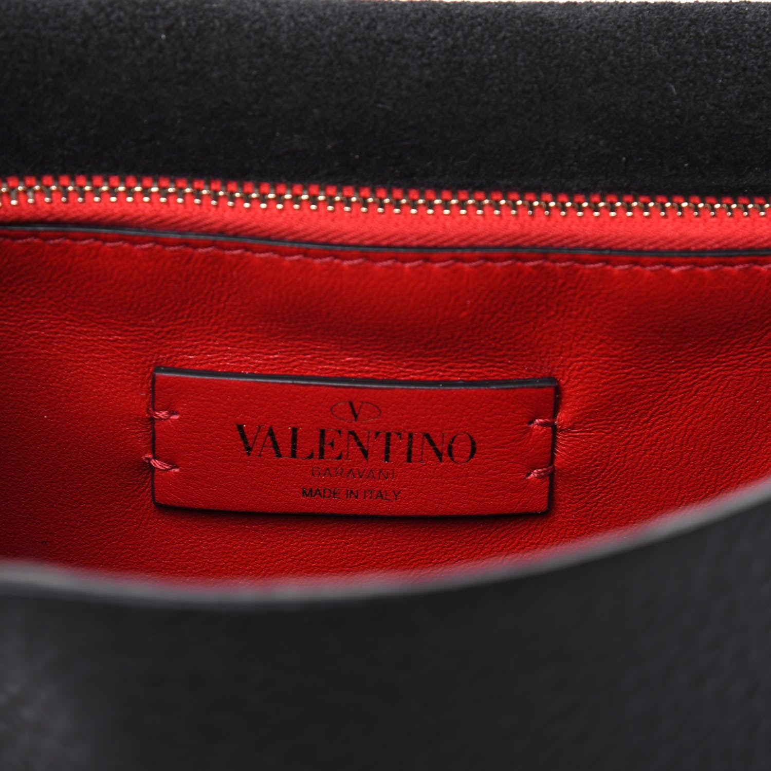 Valentino Garavani Pebbled Calfskin Rockstud Flip Lock Flap Messenger Black 6 of 17