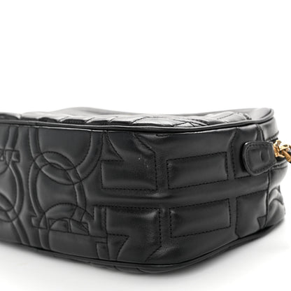 Salvatore Ferragamo Calfskin Quilted Gancini Camera Bag Black 9 of 9