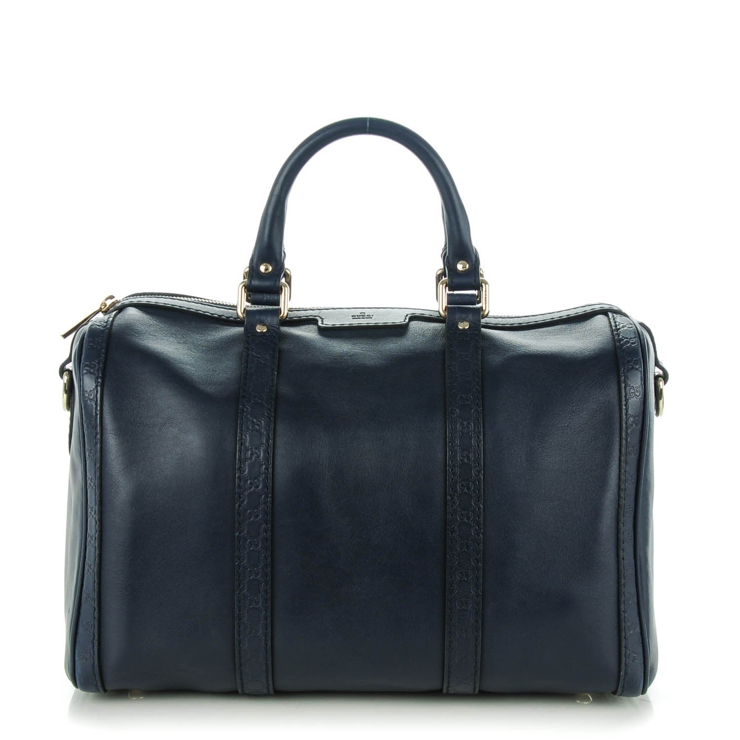 Gucci Calfskin Microguccissima Trim Medium Boston Blue Sapphire 1 of 10