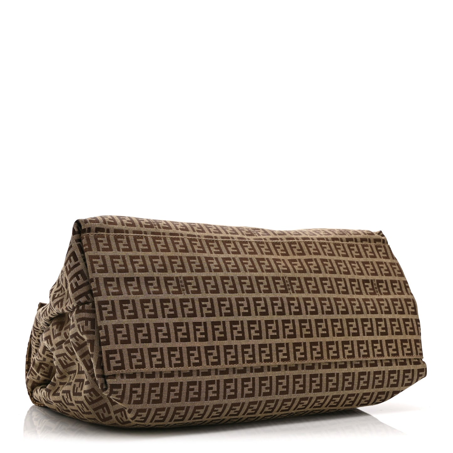 Zucchino Vitello Shoulder Bag Mogano Panna Bruciato