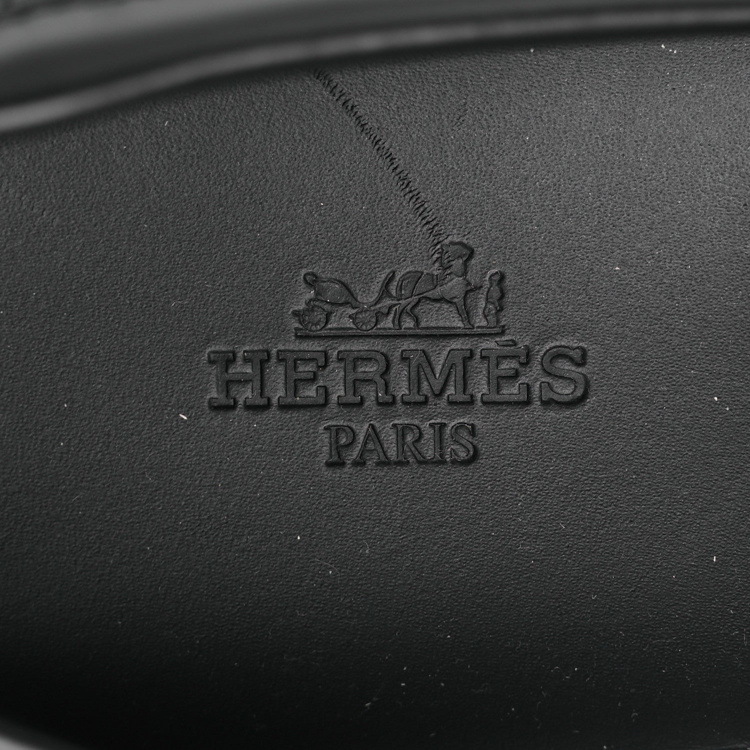Hermes Glazed Calfskin Womens Hitch Loafers 38 Black 9 of 12