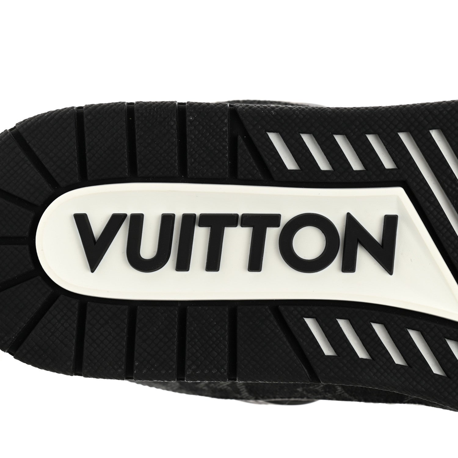 Louis Vuitton Calfskin Monogram Denim Mens LV Trainer Sneakers 9 Black 8 of 10