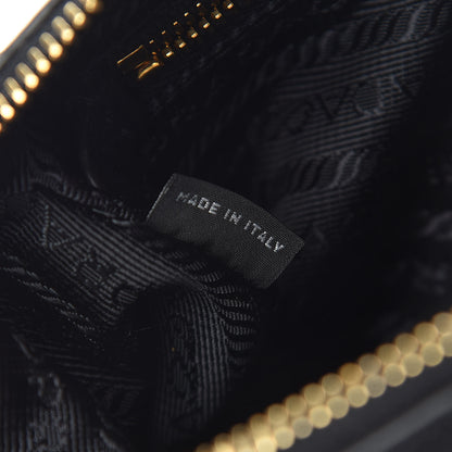 Prada Vitello Daino Pochette Bag Black 7 of 10
