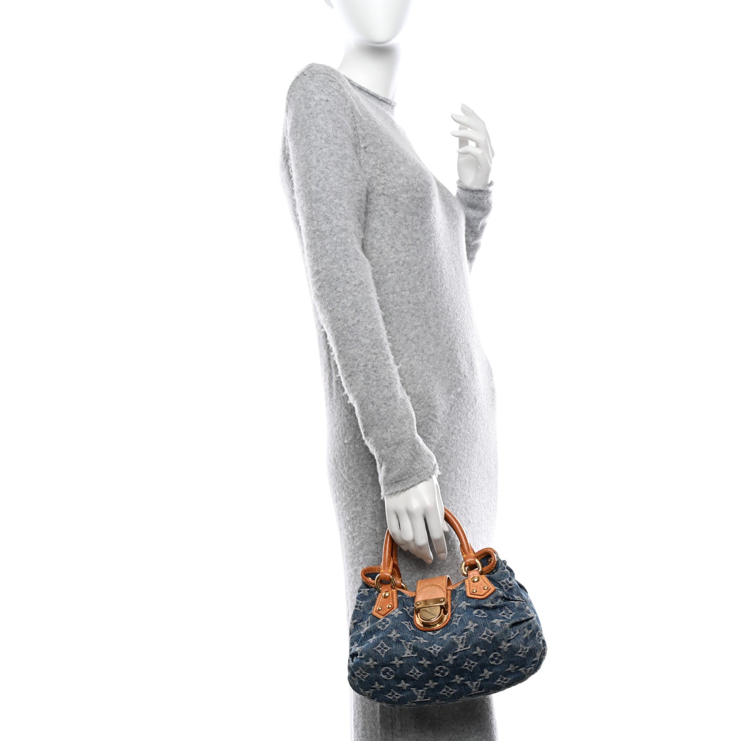 LOUIS VUITTON Monogram Denim Pleaty Blue