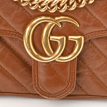 Gucci Azalea Calfskin Matelasse Diagonal Mini GG Marmont Shoulder Bag Cuir 13 of 13