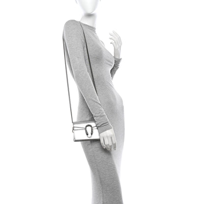 Gucci Metallic Calfskin Super Mini Dionysus Shoulder Bag Silver 3 of 9