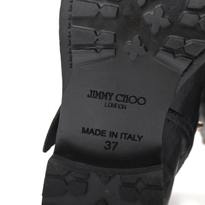 Jimmy Choo Studded Dash Biker Boots 37 Black 6 of 6