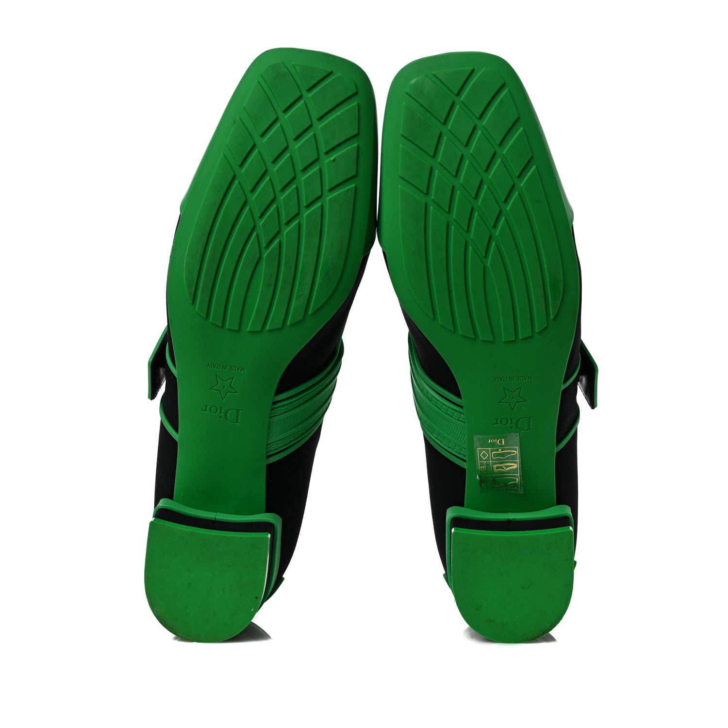 Christian Dior Neoprene Rubber Dior Roller Ballerina Flat 39.5 Black Green 6 of 12