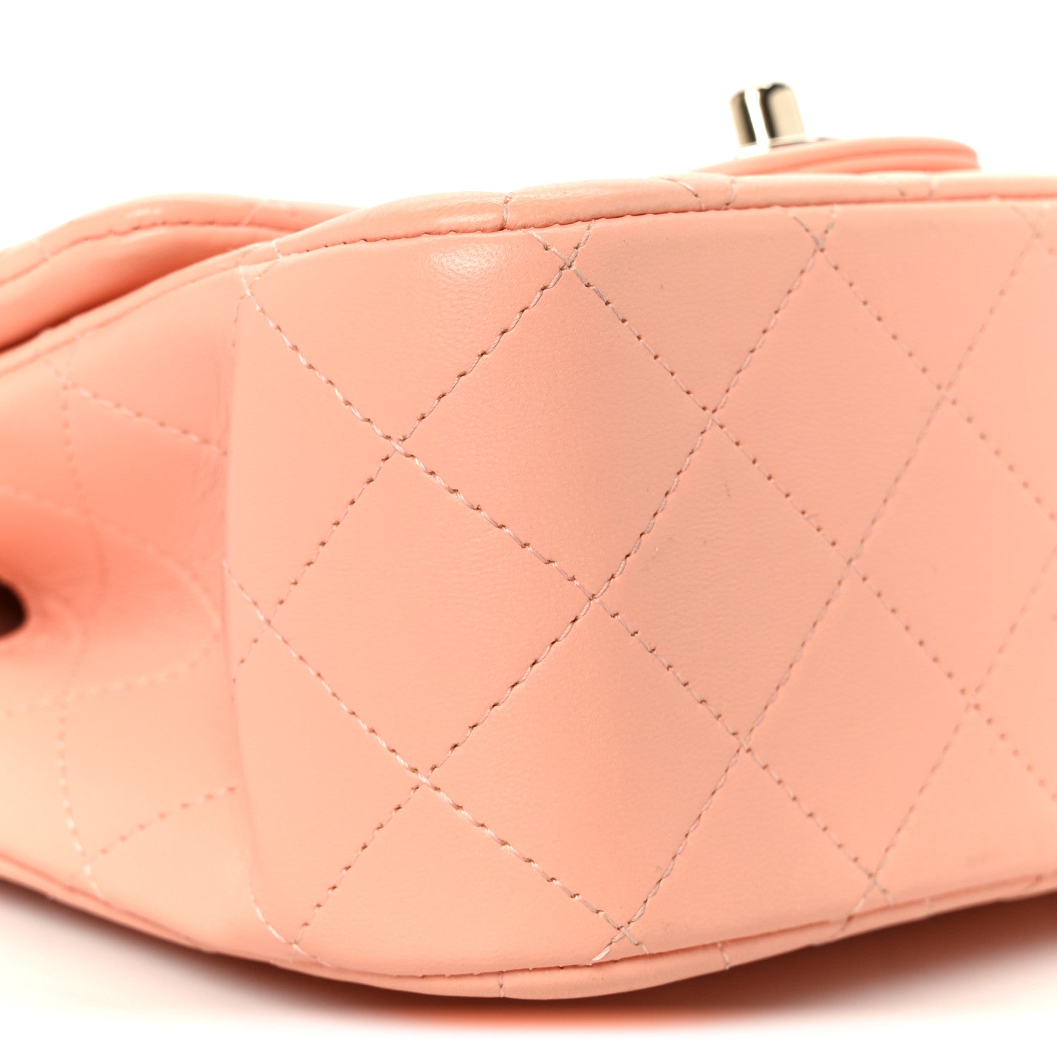 Chanel Lambskin Quilted Mini Square Flap Light Pink 10 of 11