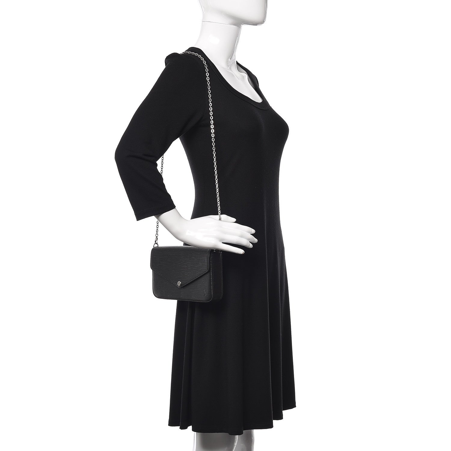 Louis Vuitton Epi Pochette Felicie Black 2 of 9