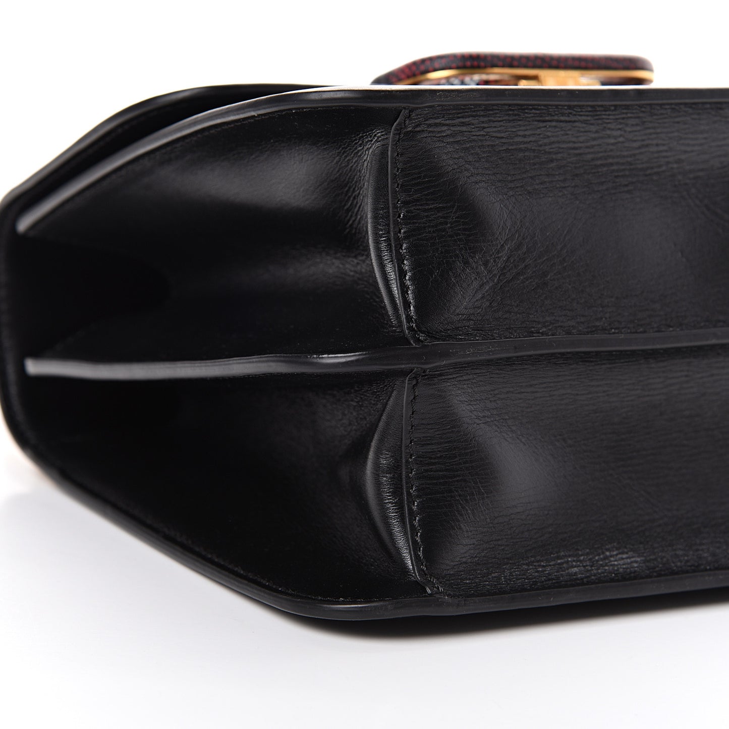 Calfskin Lips Crossbody Bag Black