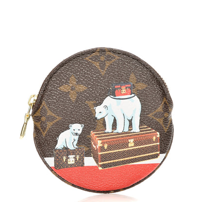 Louis Vuitton Monogram 2017 Christmas Animation Round Coin Purse 1 of 8