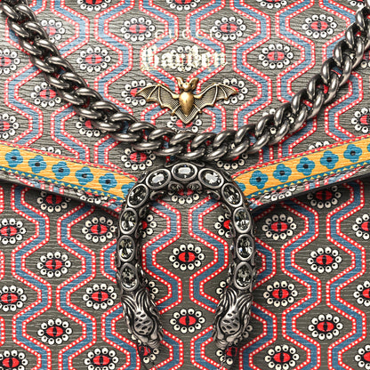 Gucci Azalea Calfskin Crystal Printed Garden Dionysus Chain Wallet Multicolor 9 of 12