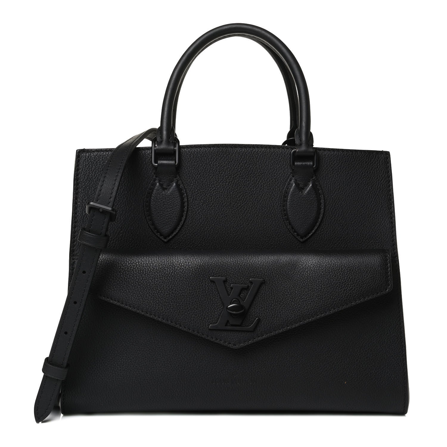 Louis Vuitton Soft Calfskin Lockme Tote PM Black 1 of 13