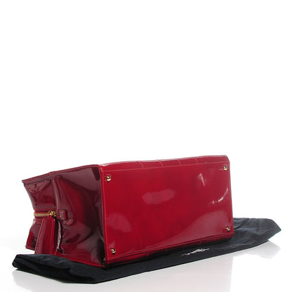 Chanel Patent Square Stitch Bag Red 4 of 7
