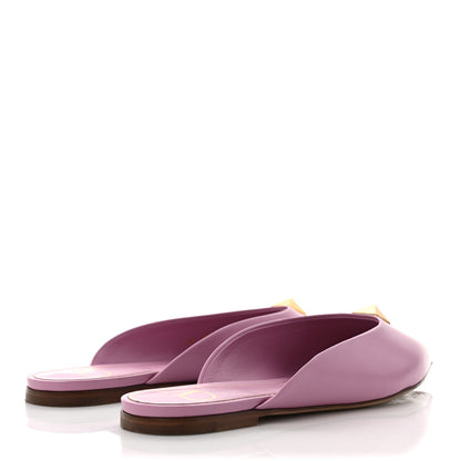 Valentino Garavani Calfskin Roman Stud Pointed Flat Mules 37 Giacinto 4 of 8