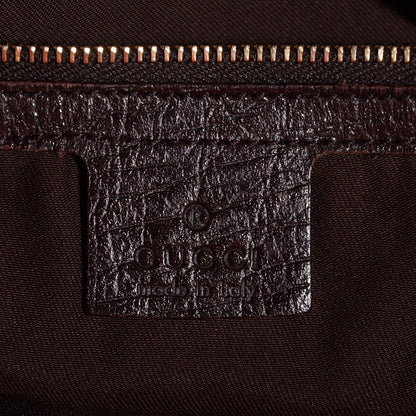 Gucci Monogram Large Horsebit Chain Hobo Dark Brown 6 of 7