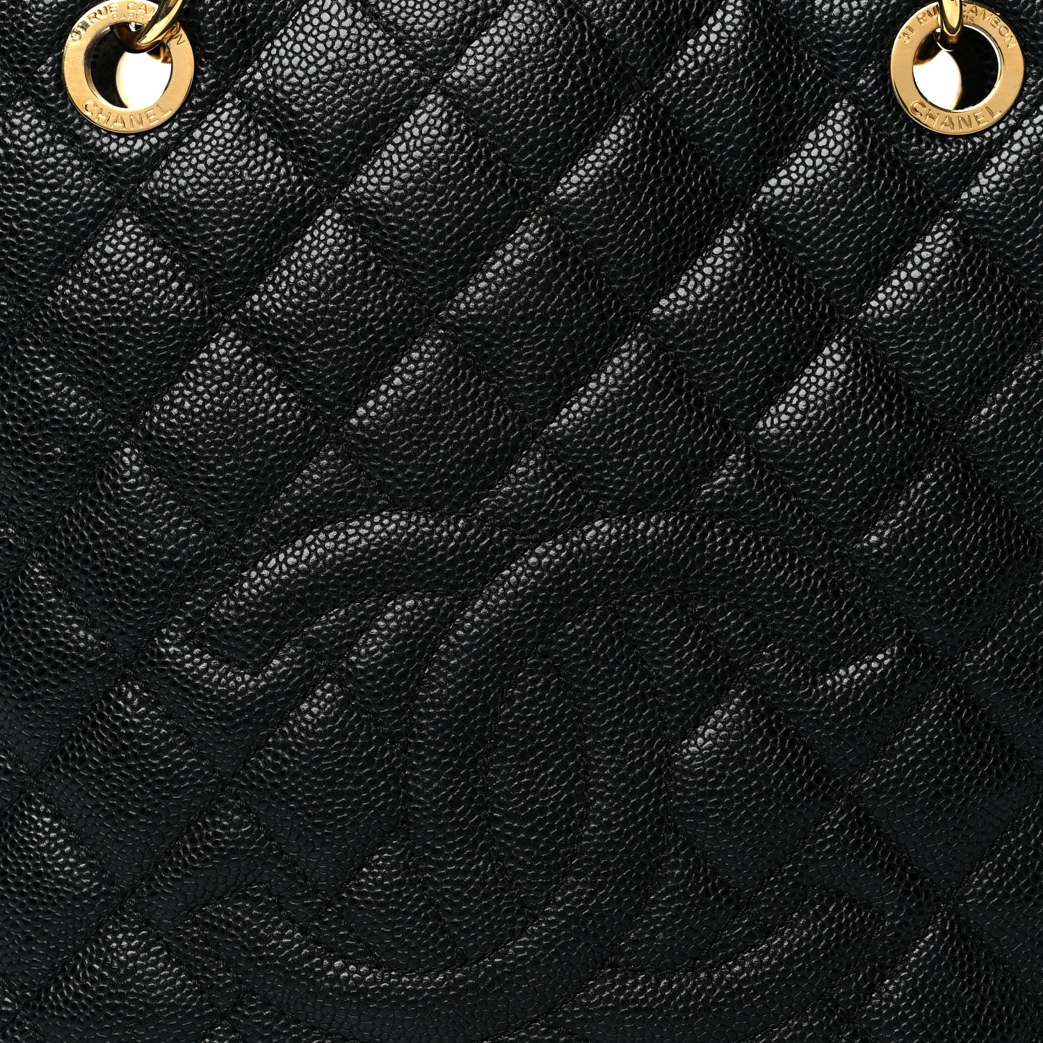 Chanel Caviar Quilted Petit Shopping Tote PST Black 7 of 10