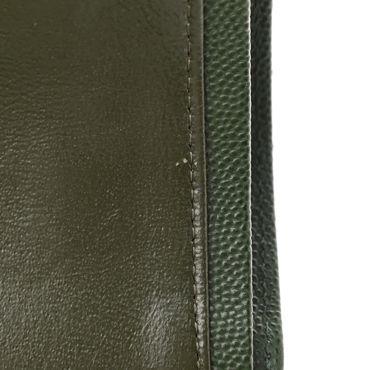 Chanel Caviar Quilted Jumbo Double Flap Dark Green 11 of 15