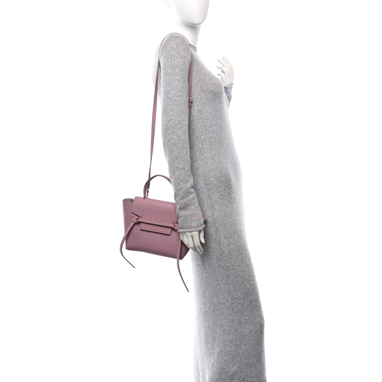 Grained Calfskin Nano Belt Bag Antique Rose Antique Rose