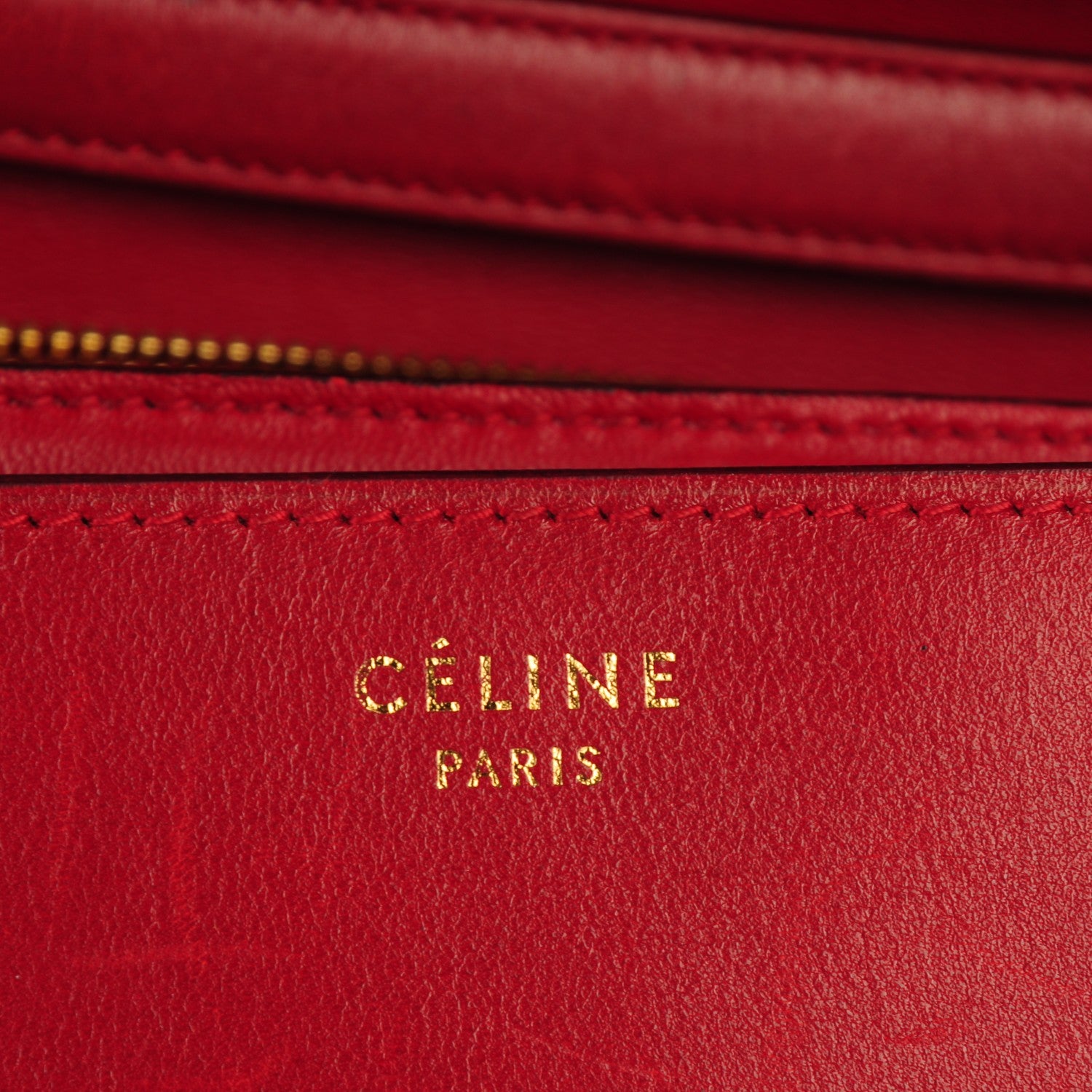 Celine Smooth Calfskin Large Classic Box Flap Bag Red 7 of 13