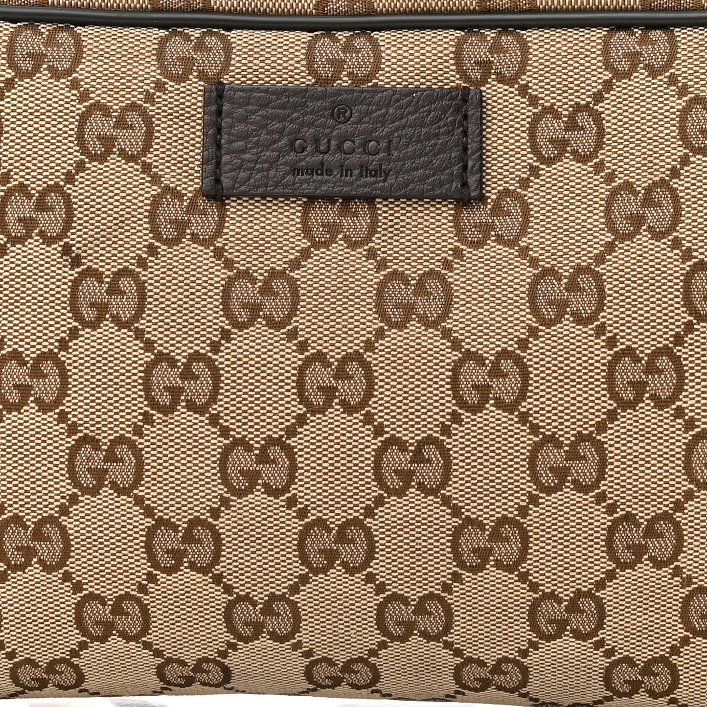 Monogram Dollar Calfskin Belt Bag Beige Ebony Testa di Moro Marrone Scuro