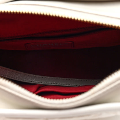 Chanel Aged Calfskin Quilted Small Gabrielle Hobo White 5 of 10