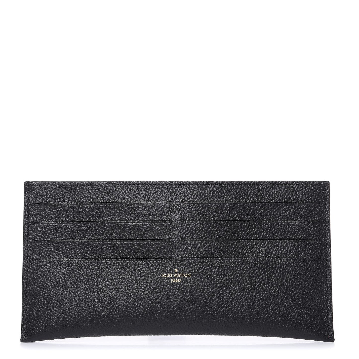 Calfskin Felicie Chain Wallet Card Holder Insert Black